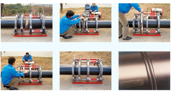 Máquina da solda por fusão de 4 braçadeiras para a tubulação 63mm 160mm do HDPE